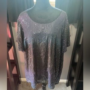 Lane Bryant sequin multi color top.